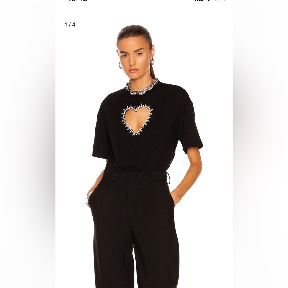 AREA Heart Cutout Relaxed T-Shirt
